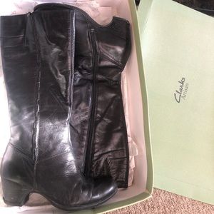 Clarks Artisan Collection: Black knee high boots, size 8 M